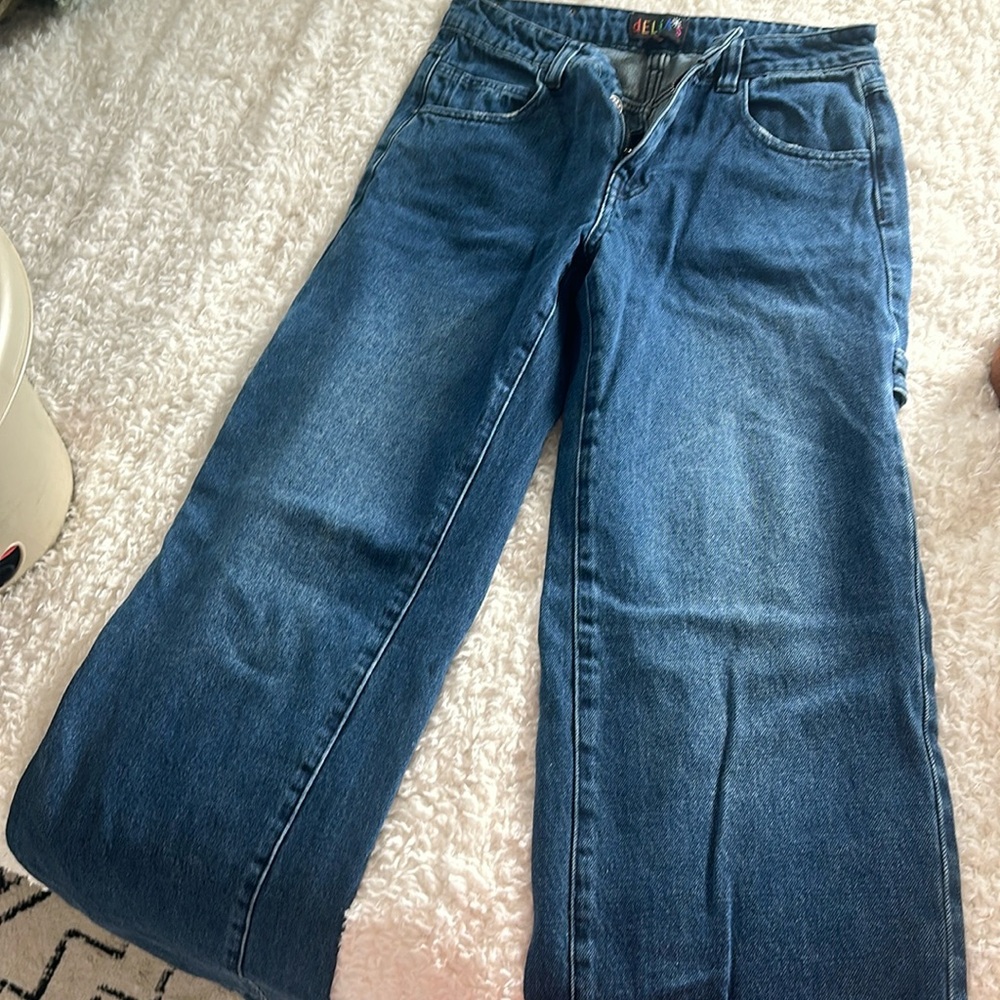 DeliAs wide leg cargo jeans XS